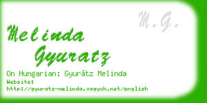 melinda gyuratz business card