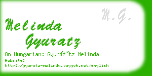 melinda gyuratz business card